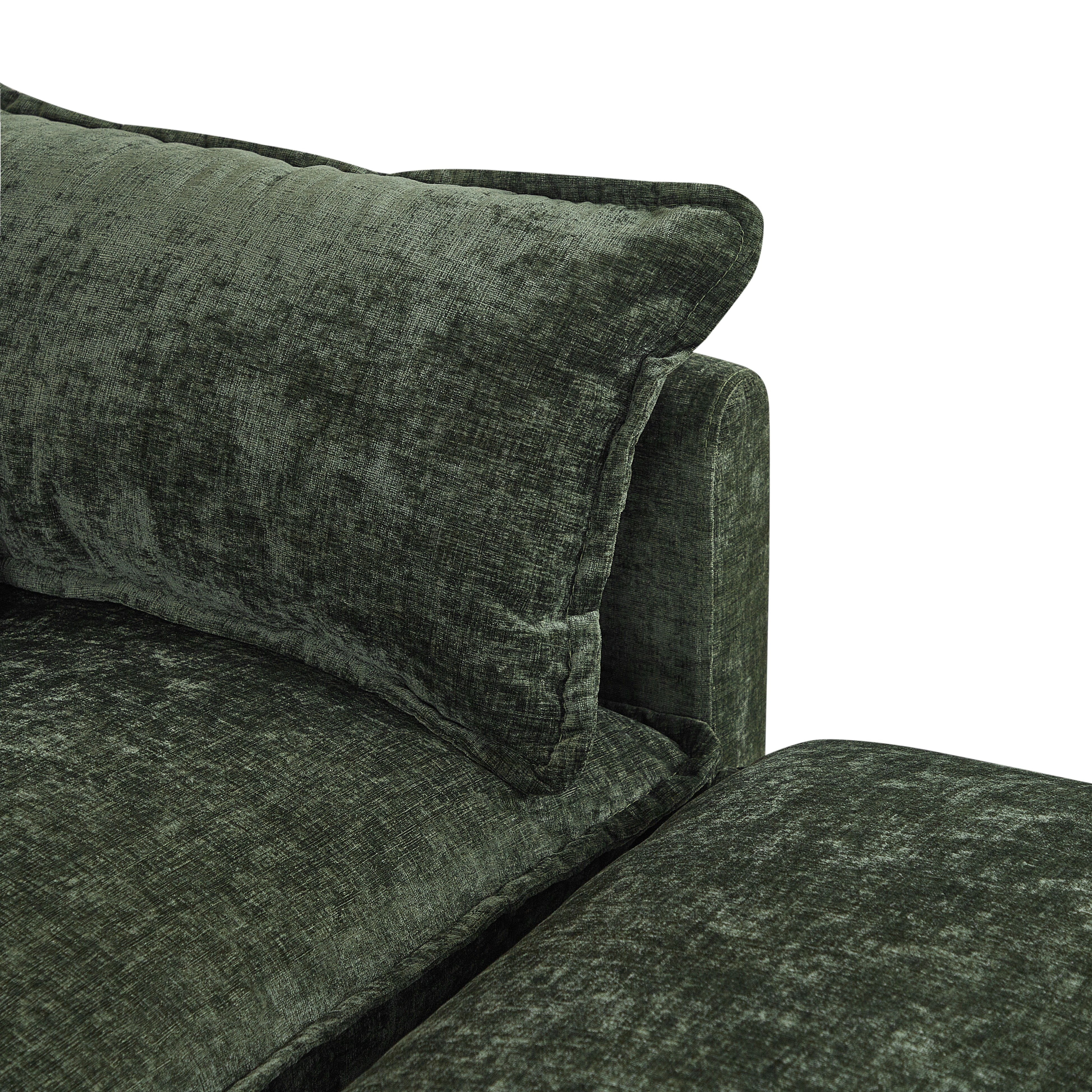 3-person green sofa plus 1 footrest 3-person green sofa plus 1 footrest